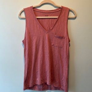 Madewell pink tank top size medium